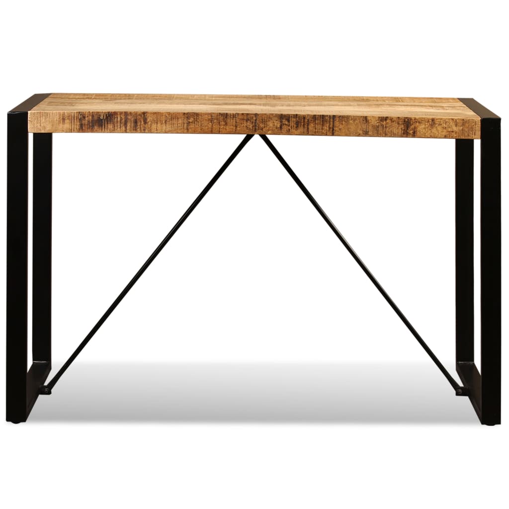 vidaXL Dining Table Solid Rough Mango Wood 120 cm