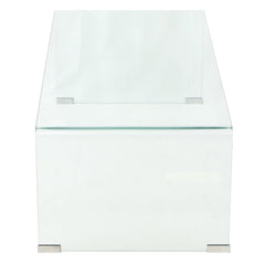 vidaXL Coffee Table Tempered Glass 98x45x30 cm Clear