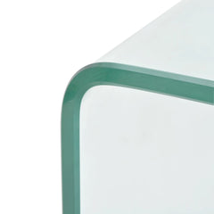 vidaXL Coffee Table Tempered Glass 98x45x30 cm Clear