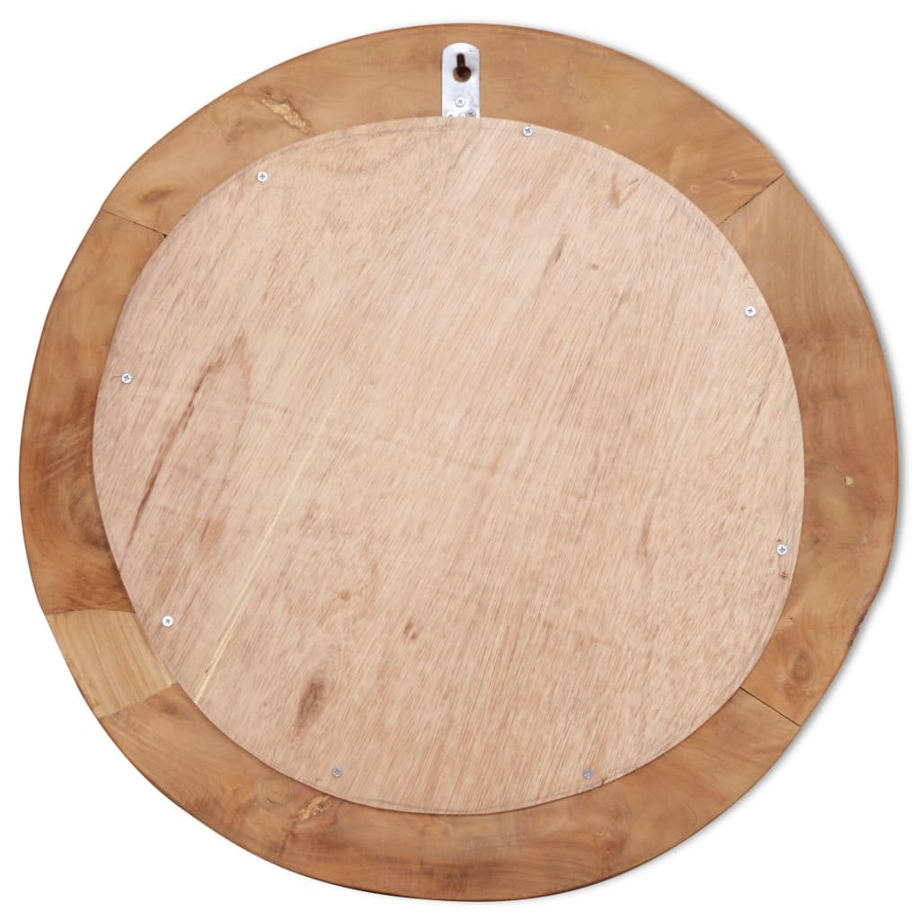 vidaXL Decorative Mirror Teak 60 cm Round