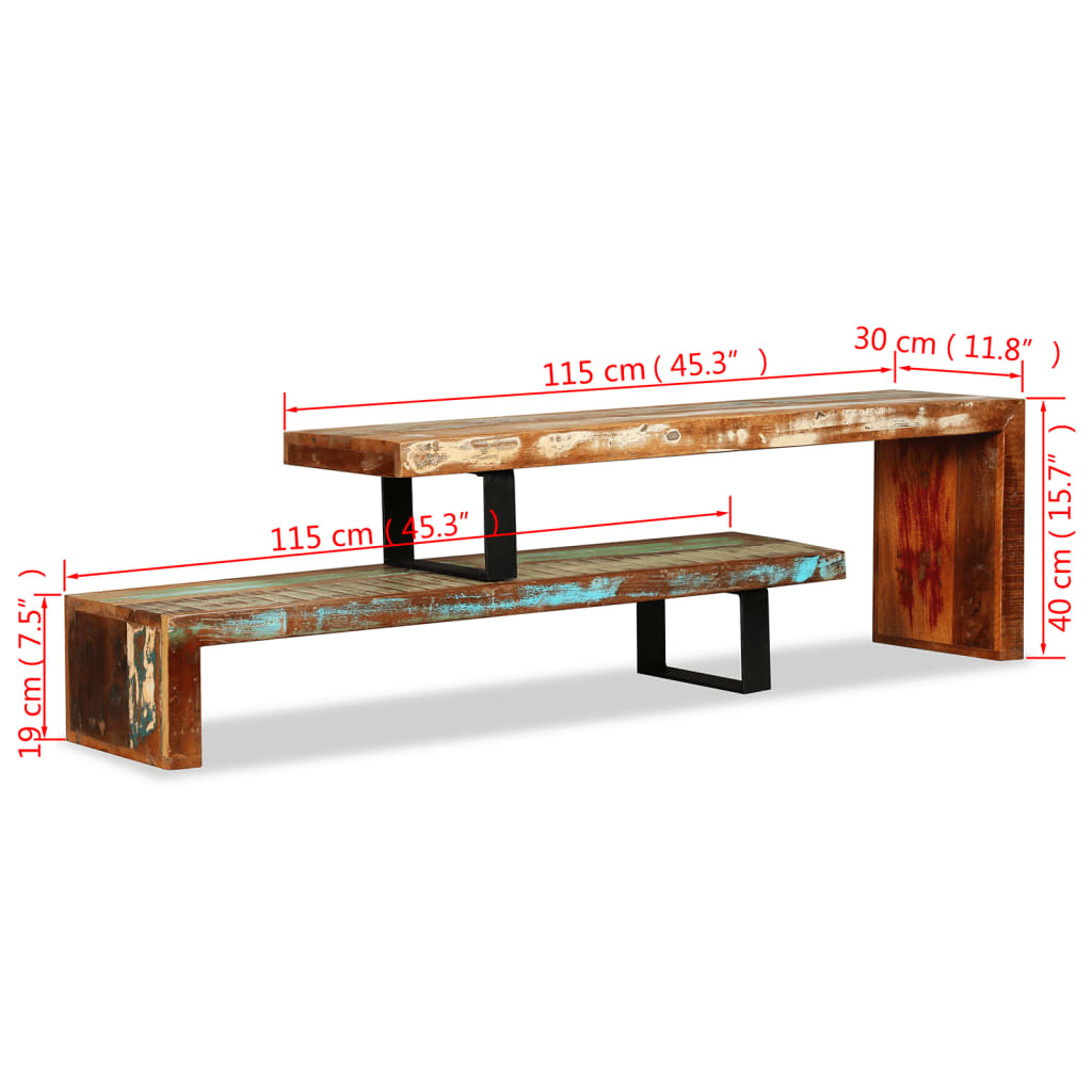 vidaXL TV Stand Solid Reclaimed Wood