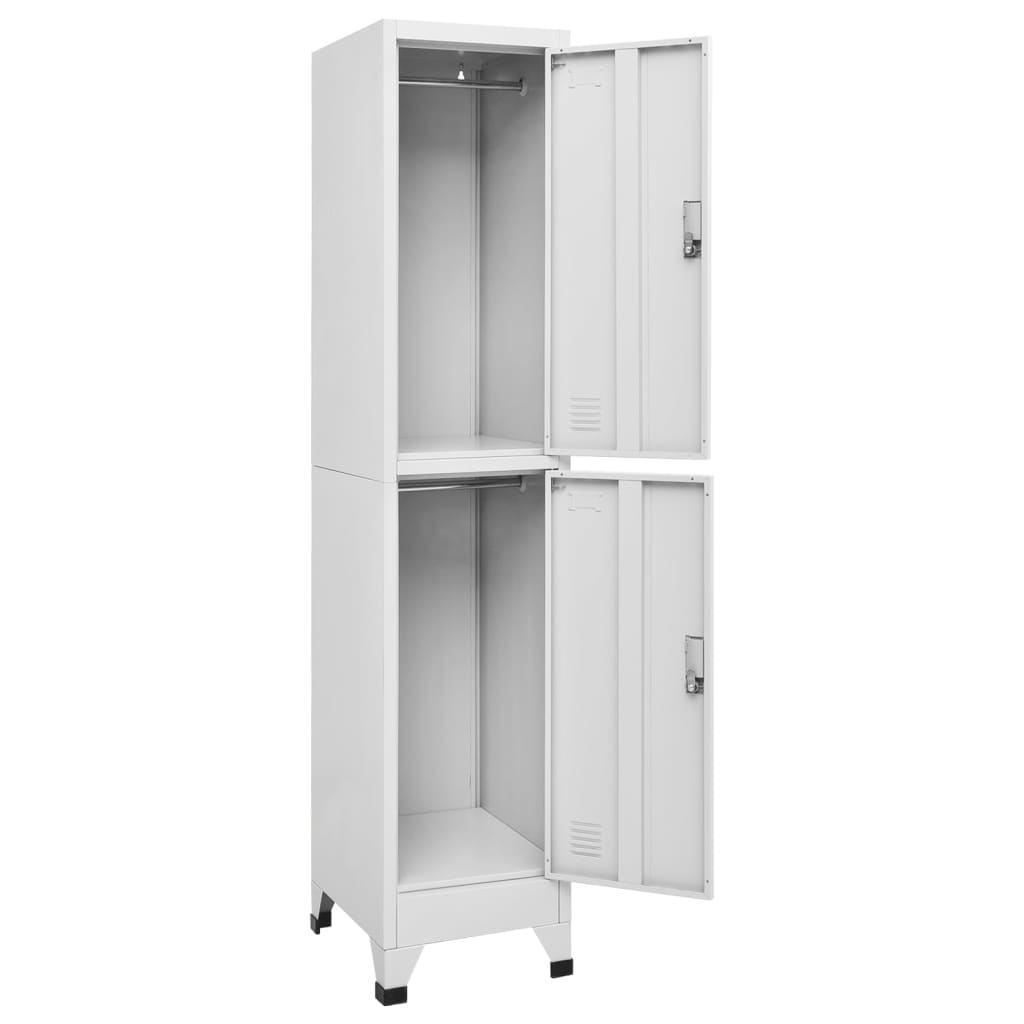 vidaXL Locker Cabinet with 2 Compartments 38x45x180 cm