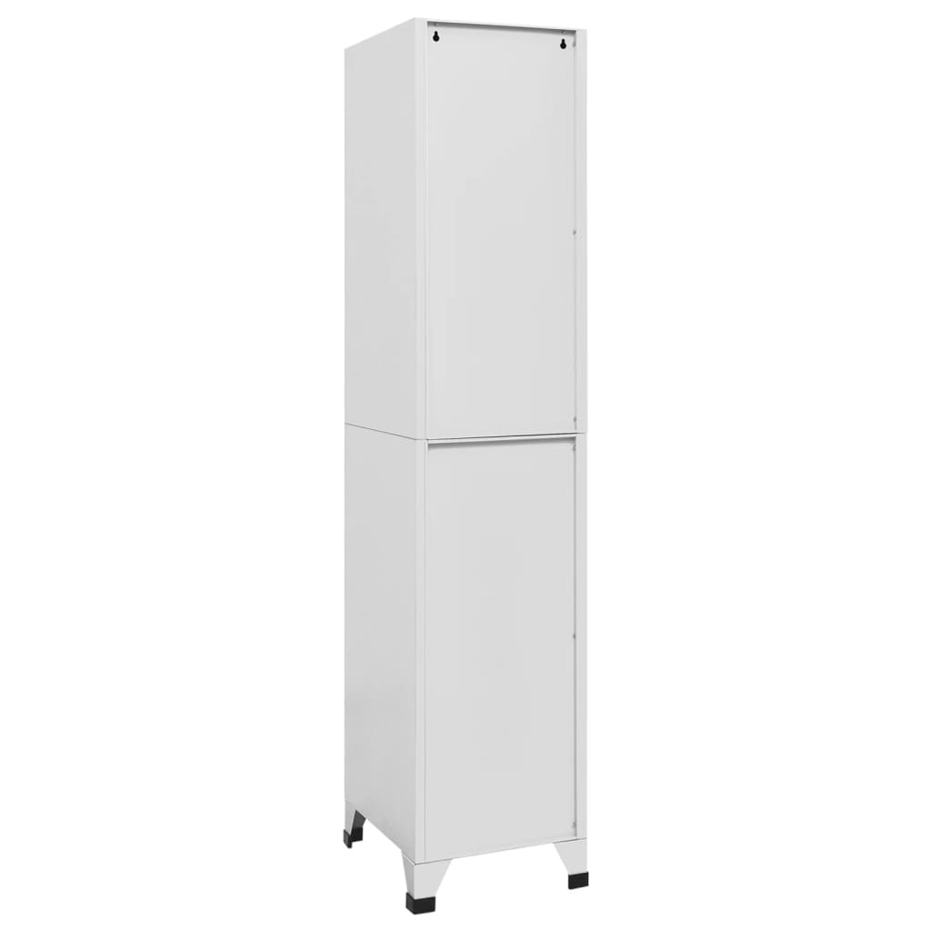 vidaXL Locker Cabinet with 2 Compartments 38x45x180 cm