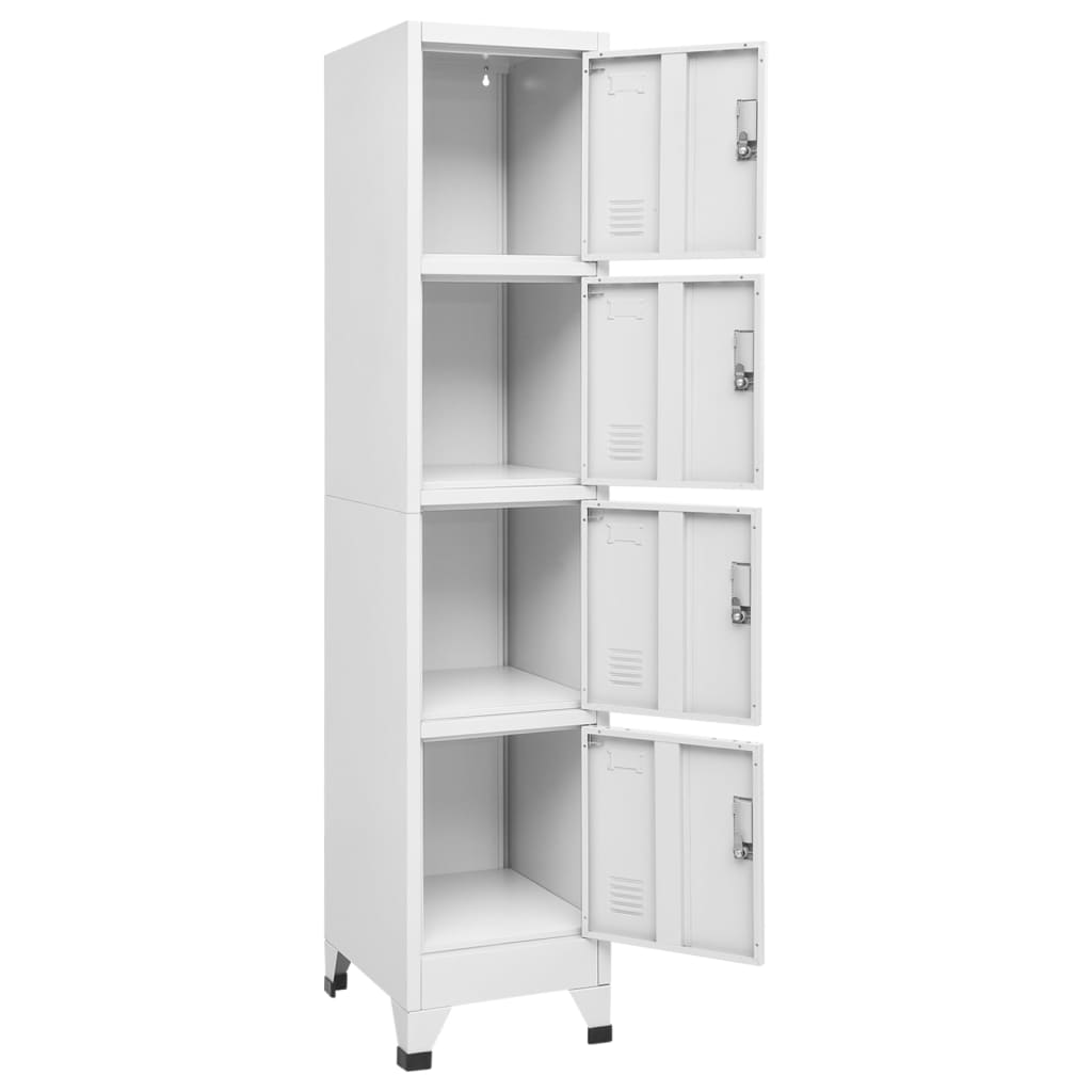 vidaXL Locker Cabinet with 4 Compartments 38x45x180 cm