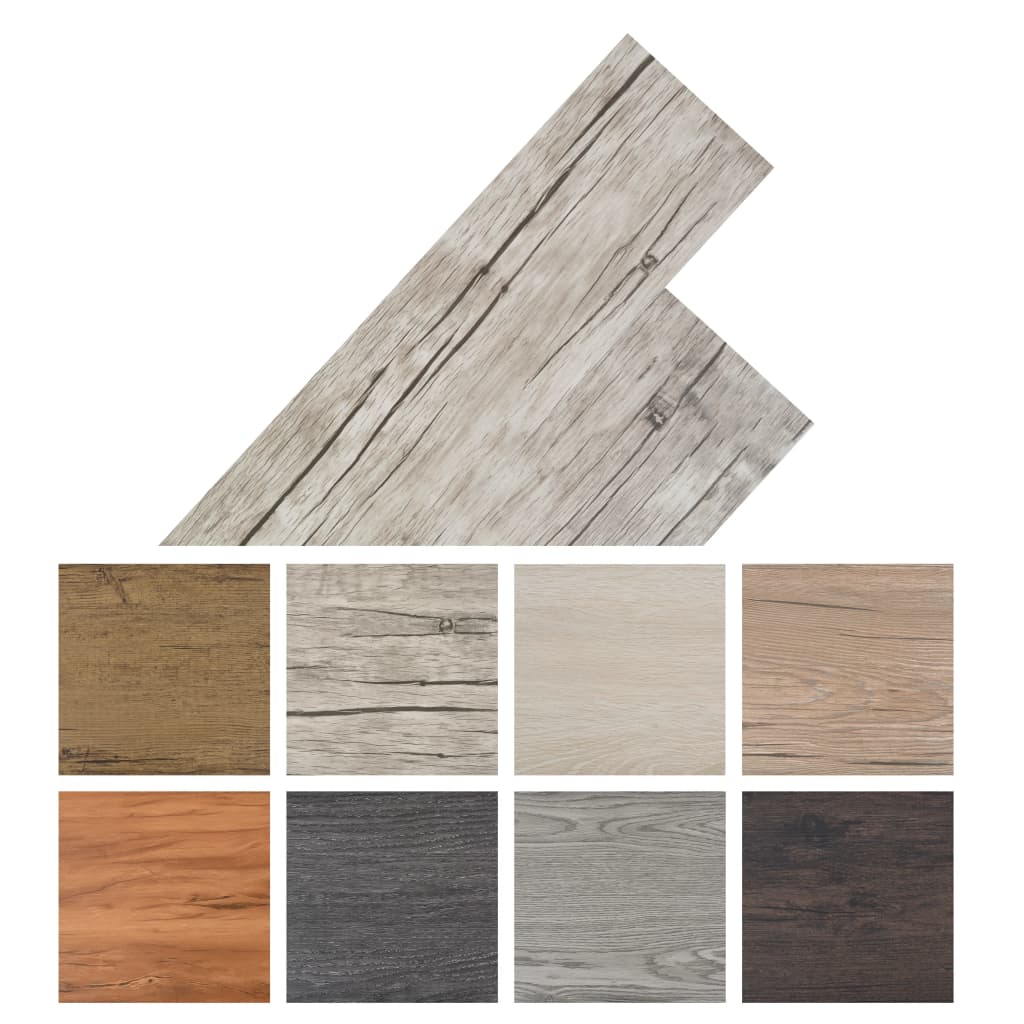 vidaXL Self-adhesive PVC Flooring Planks 5.02 m�� 2 mm Oak Washed