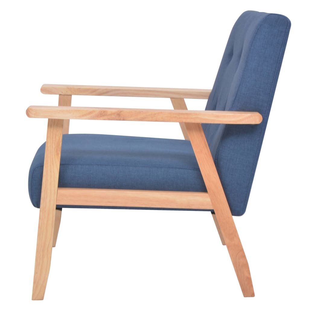 vidaXL Armchair Blue Fabric