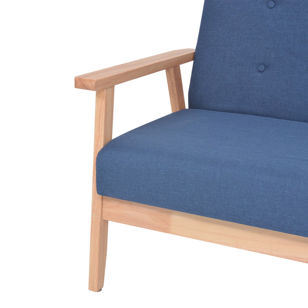 vidaXL Armchair Blue Fabric