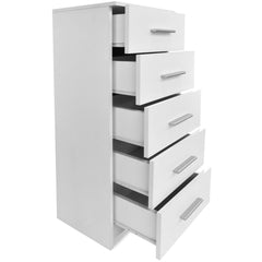 vidaXL Tall Chest of Drawers Engineered Wood 41x35x106 cm White