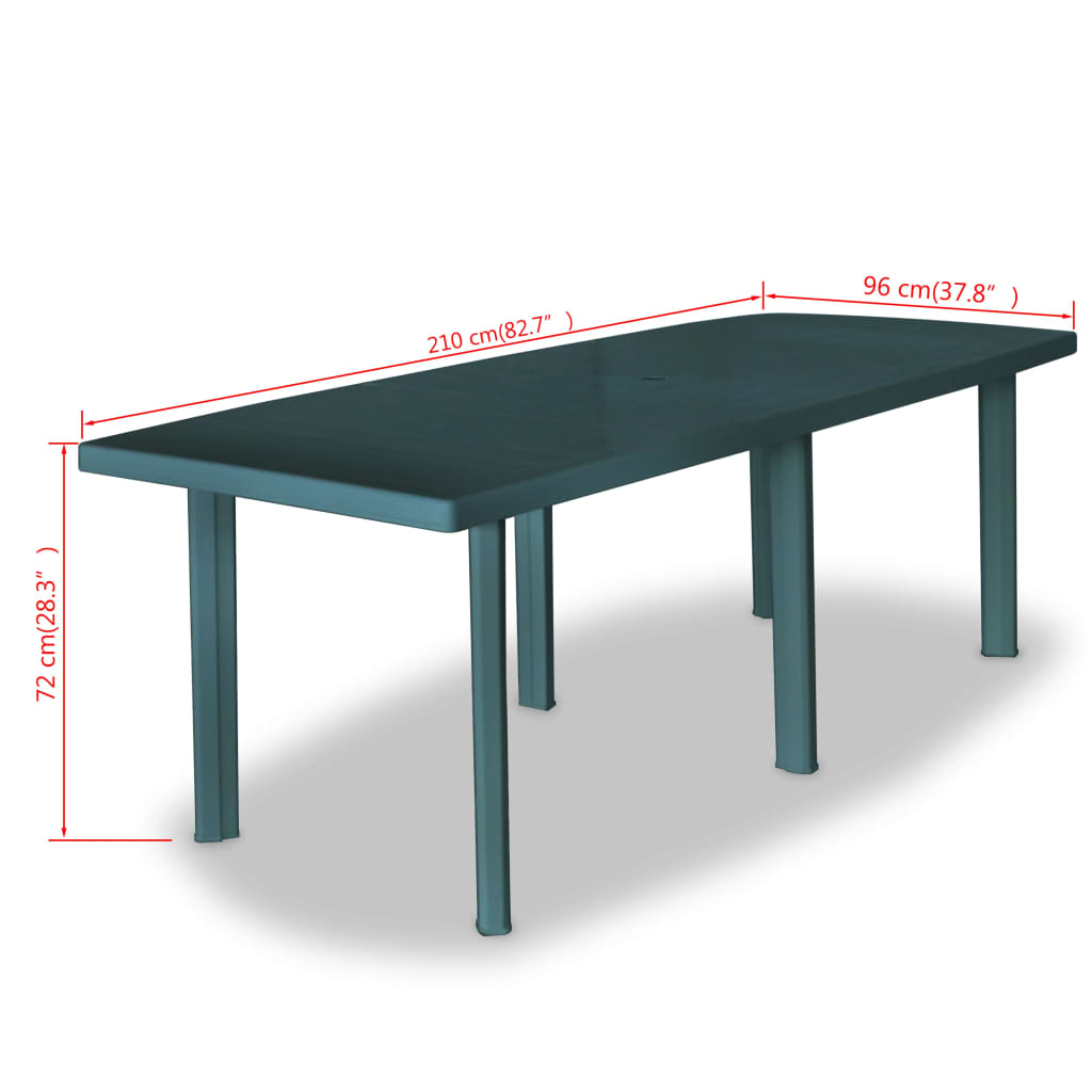 vidaXL Garden Table Anthracite 101x68x72 cm Plastic