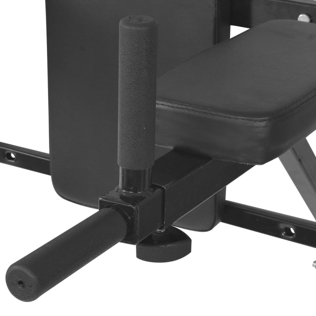 vidaXL Wall-mounted Fitness Dip Station Black