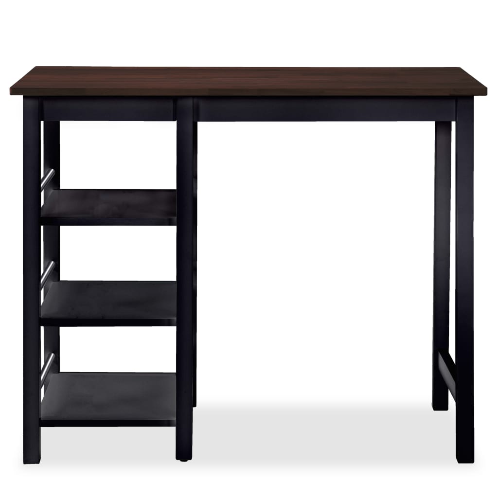 vidaXL Bar Set 3 Pieces MDF Black