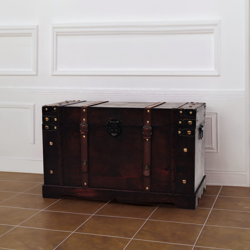 vidaXL Vintage Treasure Chest Wood 66x38x40 cm