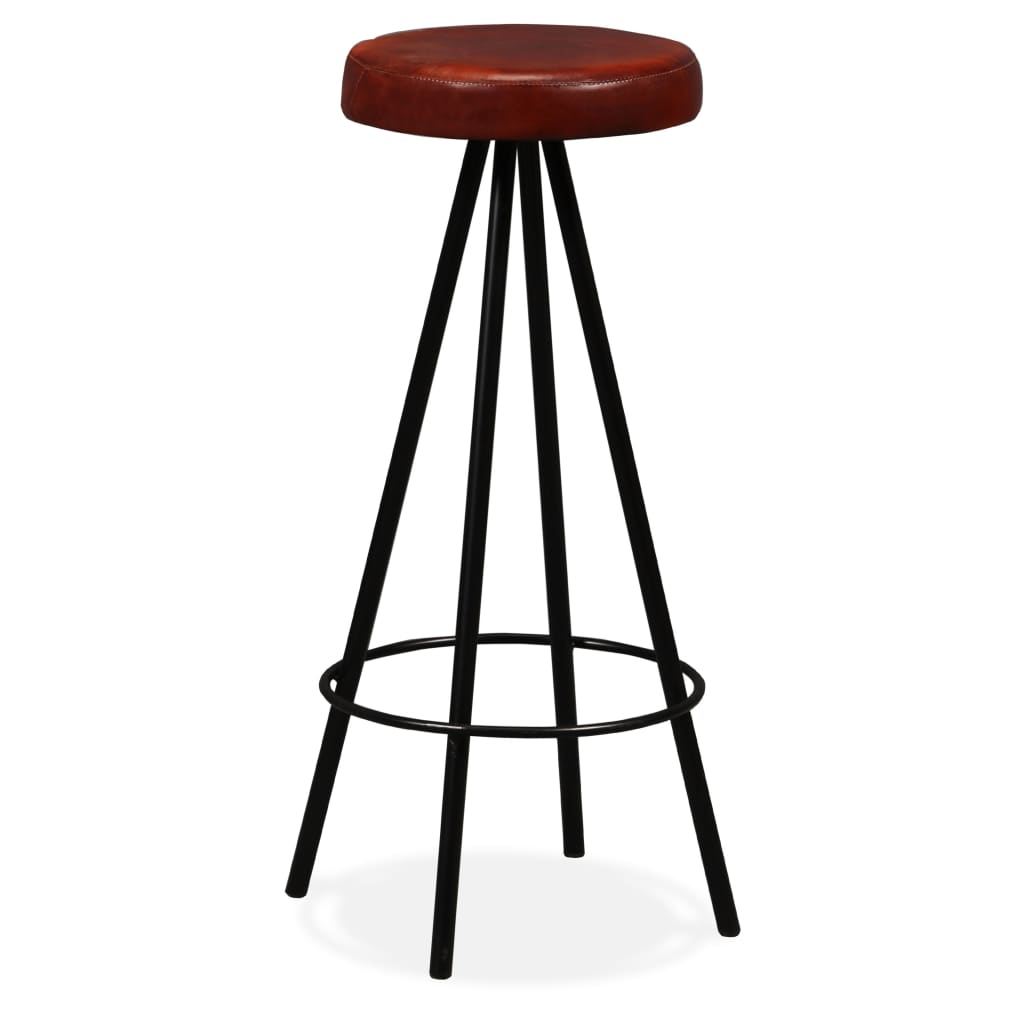 vidaXL Bar Stools 2 pcs Real Leather