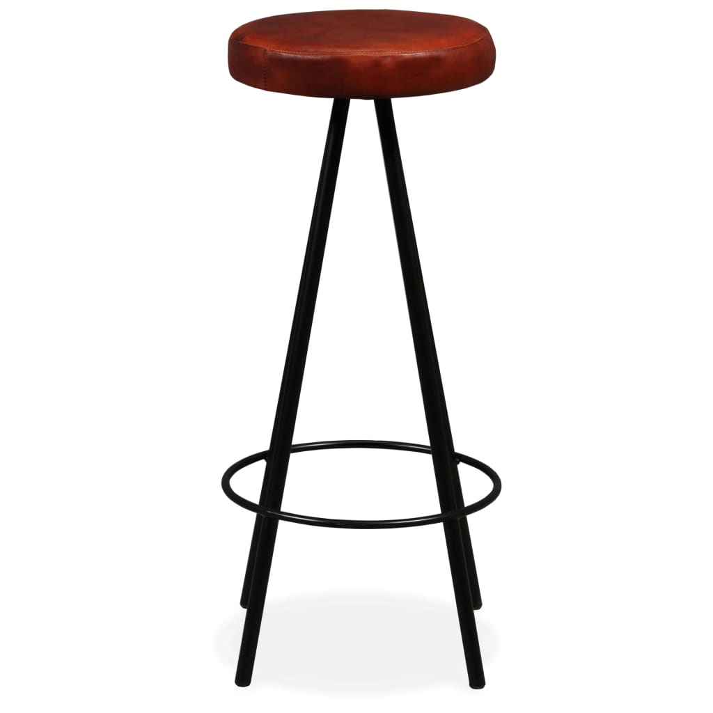 vidaXL Bar Stools 2 pcs Real Leather