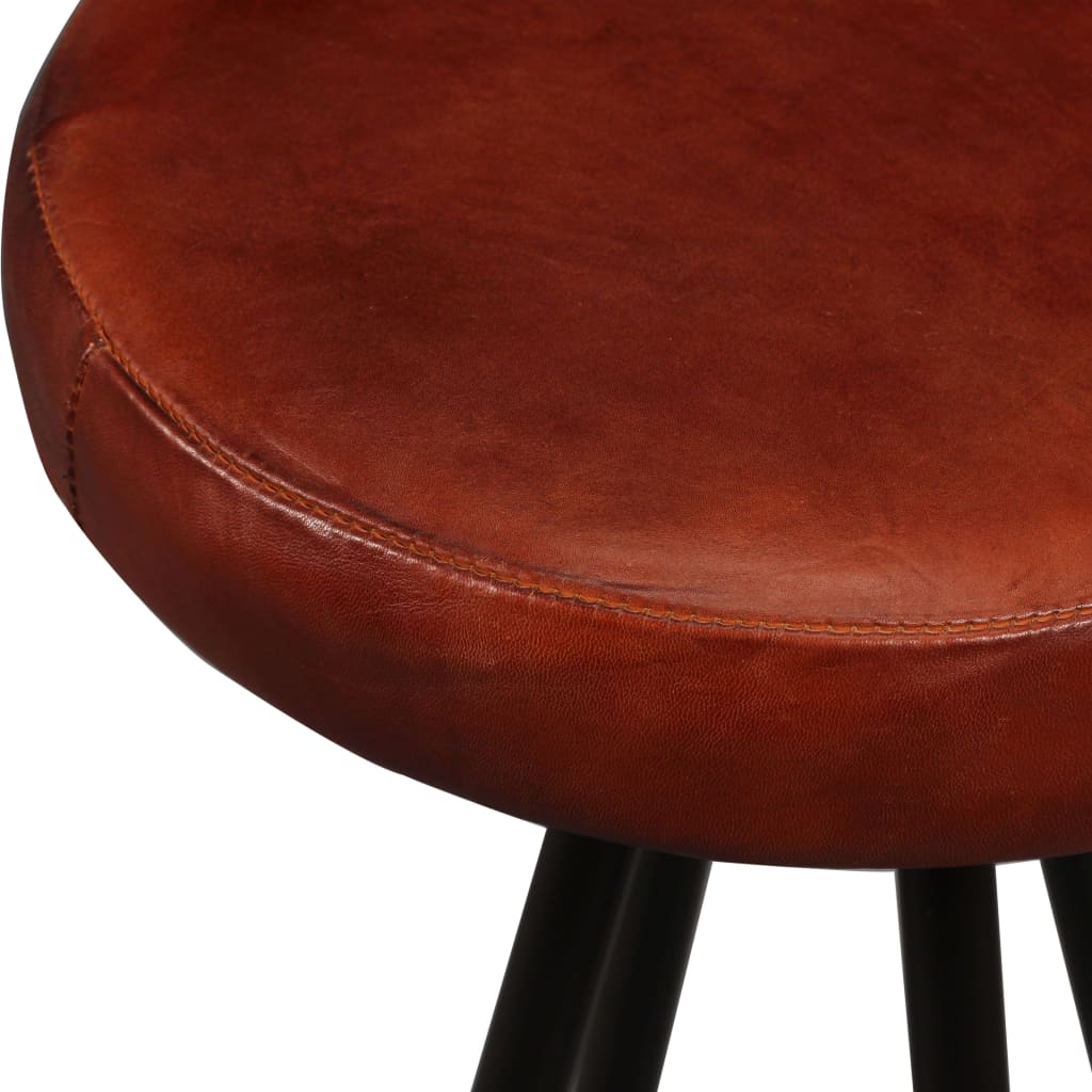 vidaXL Bar Stools 2 pcs Real Leather