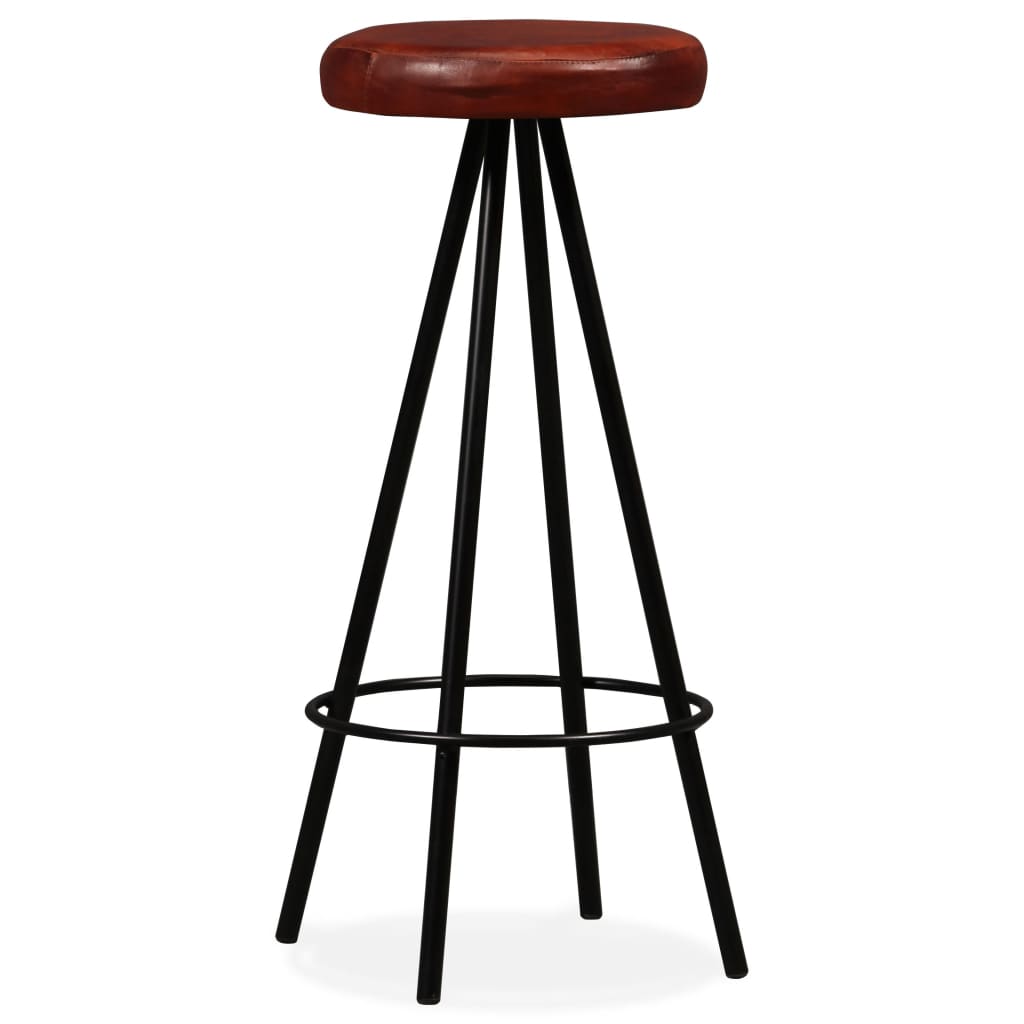 vidaXL Bar Stools 2 pcs Real Leather