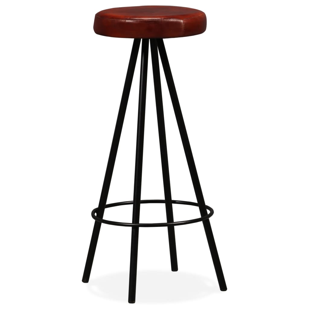 vidaXL Bar Stools 2 pcs Real Leather