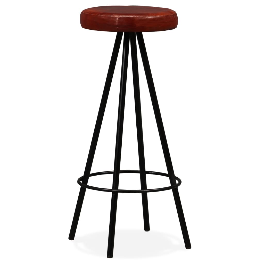 vidaXL Bar Stools 2 pcs Real Leather