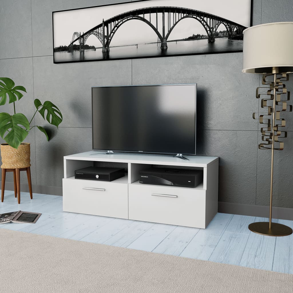 vidaXL TV Cabinet Engineered Wood 95x35x36 cm Oak and White