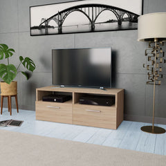 vidaXL TV Cabinet Engineered Wood 95x35x36 cm Oak and White