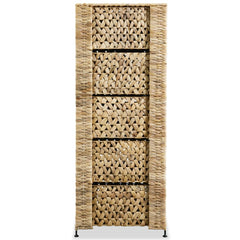 vidaXL Storage Unit with 6 Baskets 47x37x100 cm Water Hyacinth