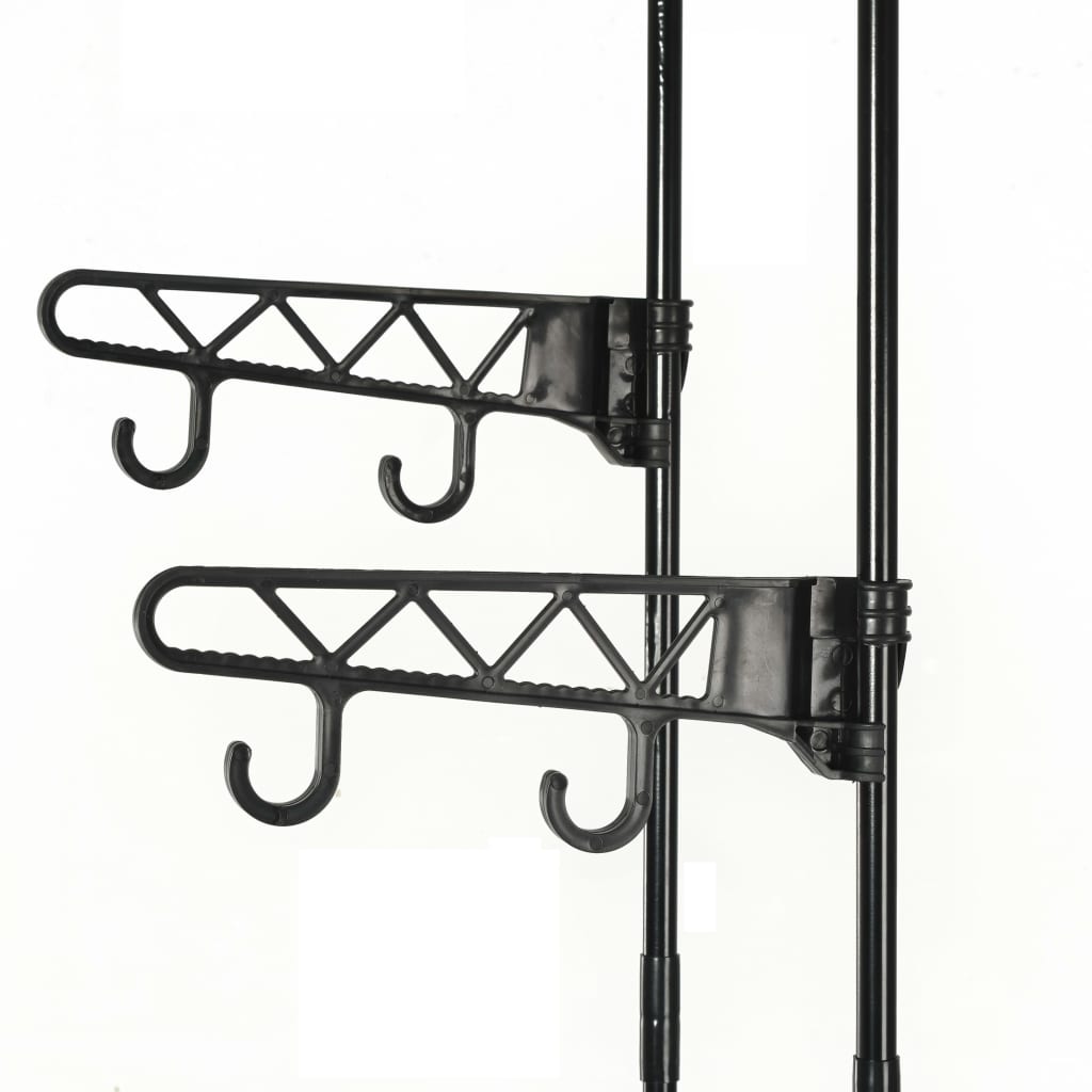 vidaXL Clothes Rack Steel and Non-woven Fabric 55x28.5x175 cm Black