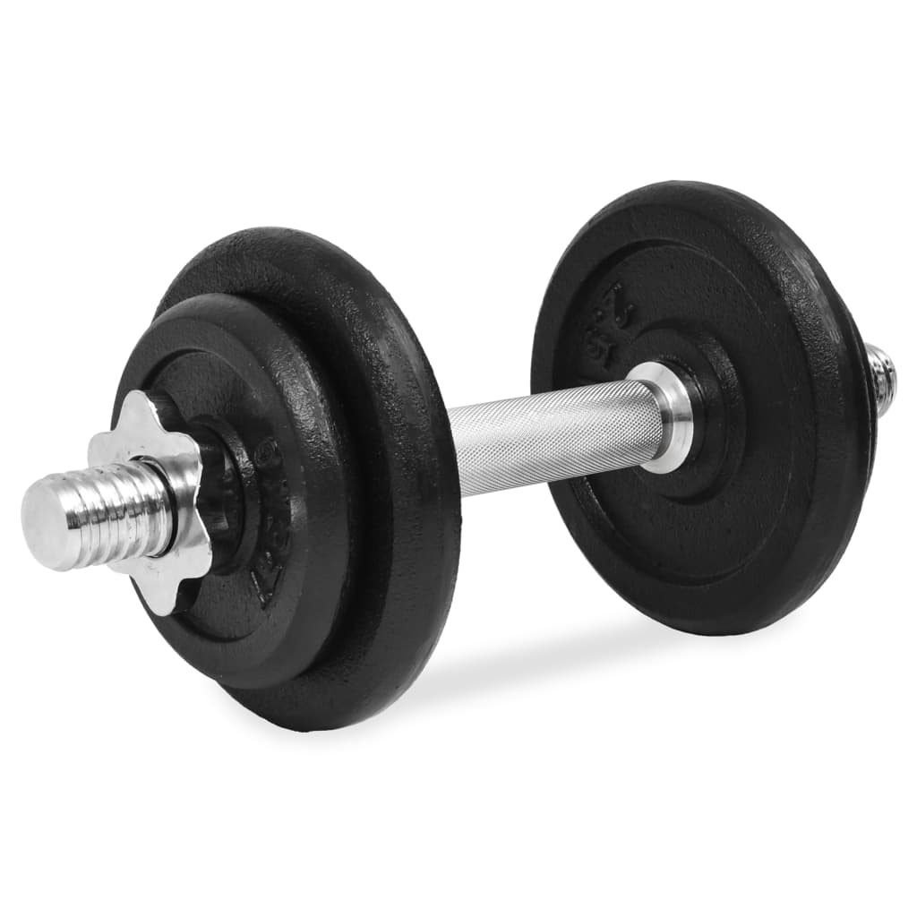 vidaXL 14 Piece Dumbbell Set 20 kg Cast Iron