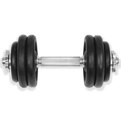 vidaXL 18 Piece Dumbbell Set 30 kg Cast Iron