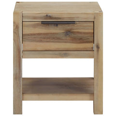 vidaXL Nightstand with Drawer 40x30x48 cm Solid Acacia Wood