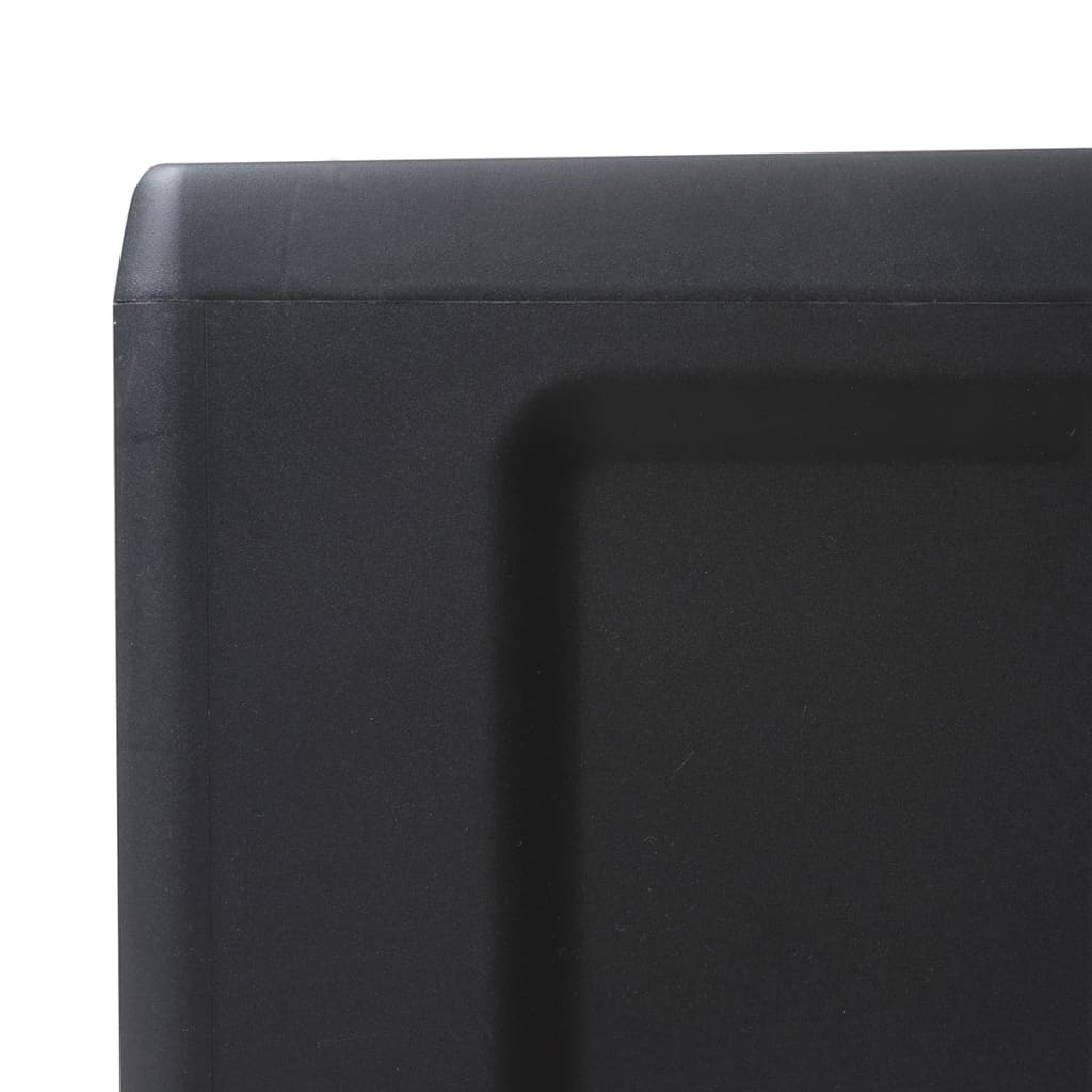 vidaXL Garden Storage Cabinet with 3 Shelves Black