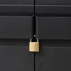 vidaXL Garden Storage Cabinet with 3 Shelves Black