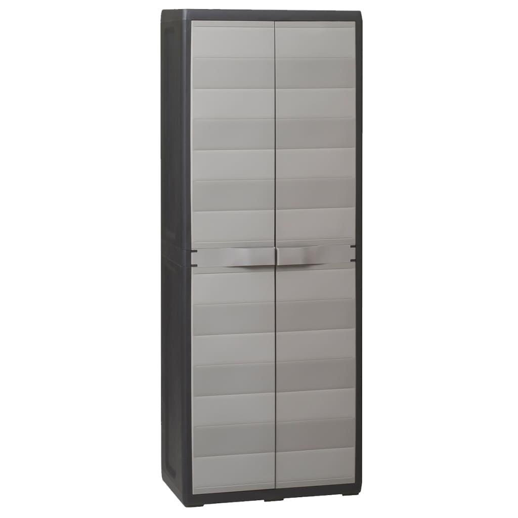 vidaXL Garden Storage Cabinet with 3 Shelves Black