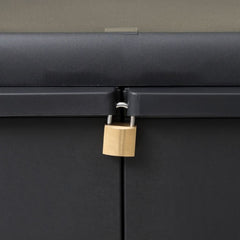 vidaXL Garden Storage Cabinet with 2 Shelves Black