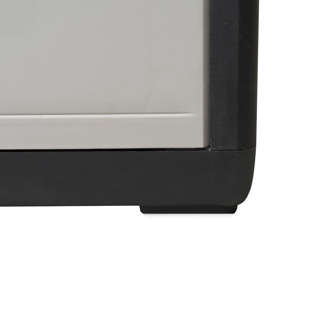 vidaXL Garden Storage Cabinet with 2 Shelves Black
