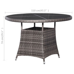 Garden Table  110x74 cm Poly Rattan