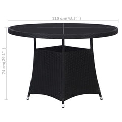 Garden Table  110x74 cm Poly Rattan
