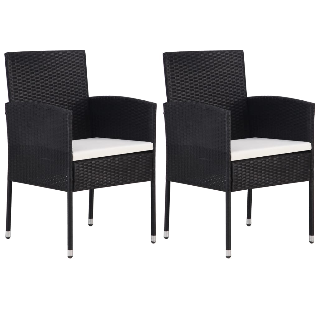 Garden Chairs 2 pcs  Poly Rattan