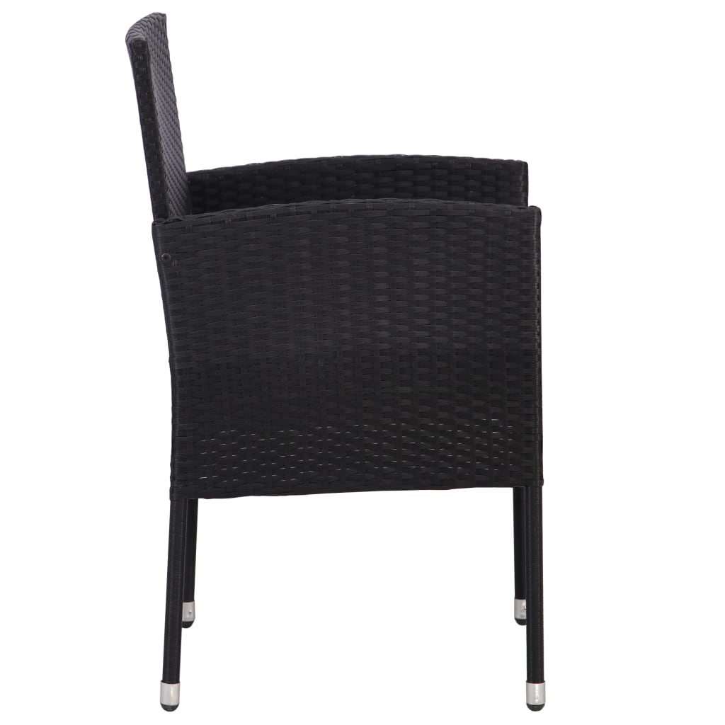 Garden Chairs 2 pcs  Poly Rattan