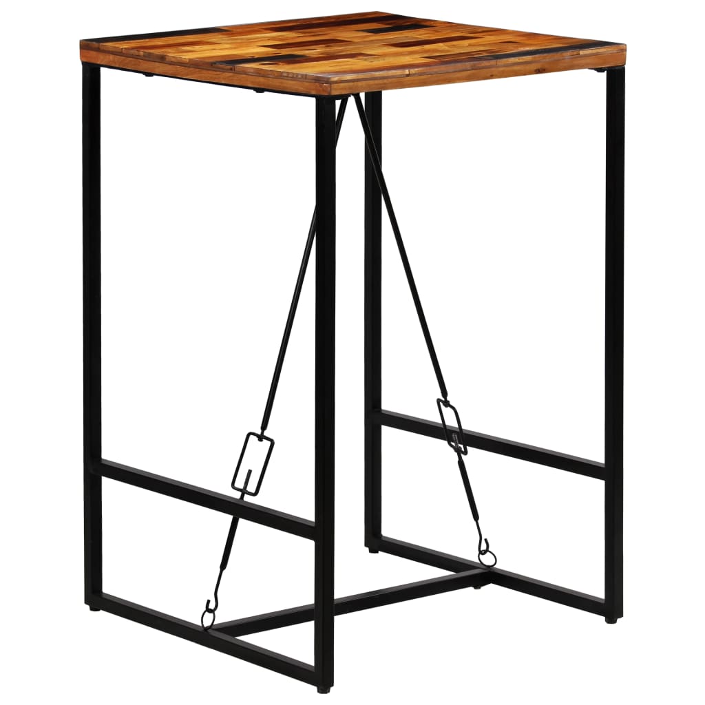 vidaXL Bar Table Solid Reclaimed Wood 70x70x106 cm