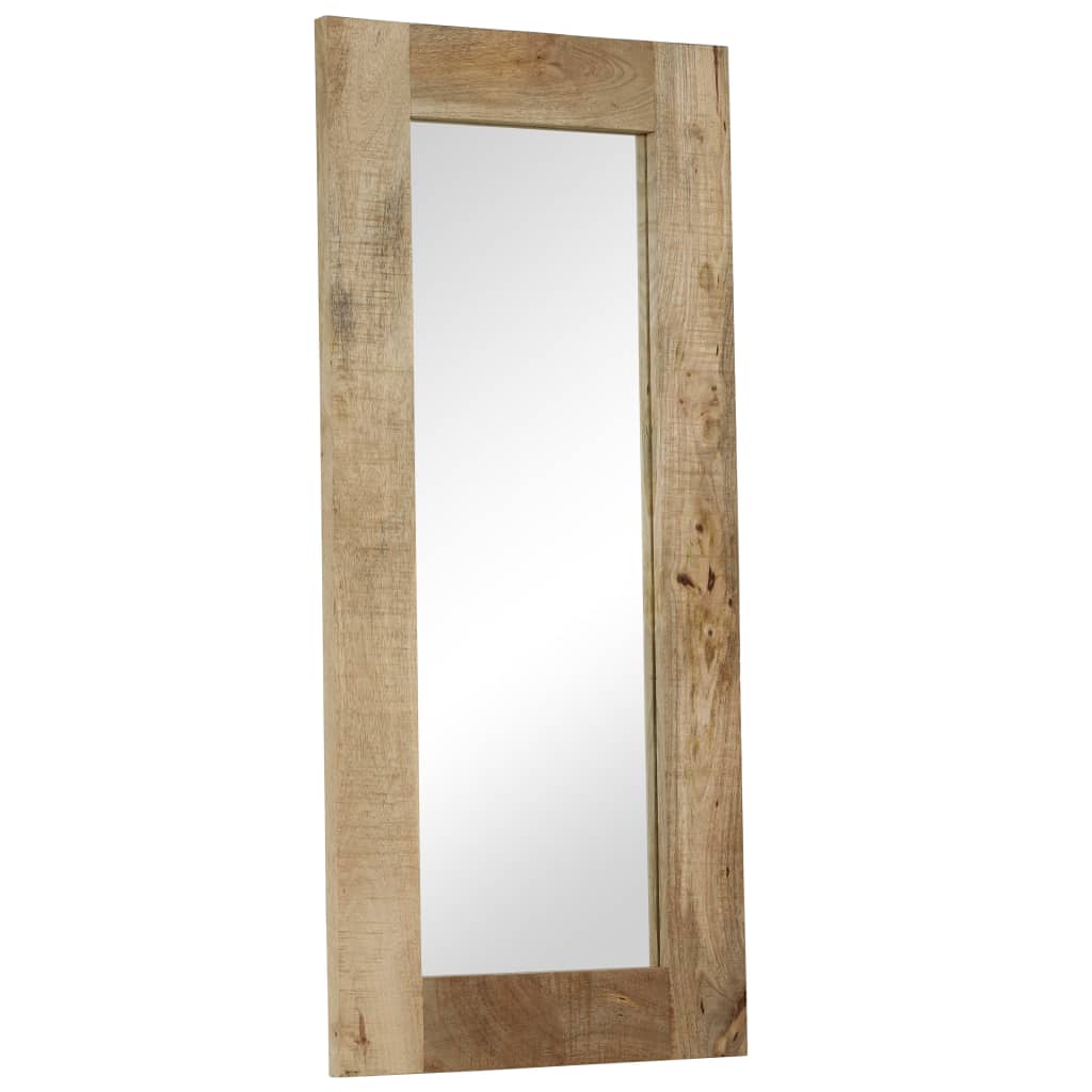 vidaXL Mirror Solid Mango Wood 50x110 cm