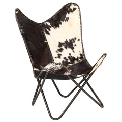 Butterfly Chair  and White Genuine Goat Leather