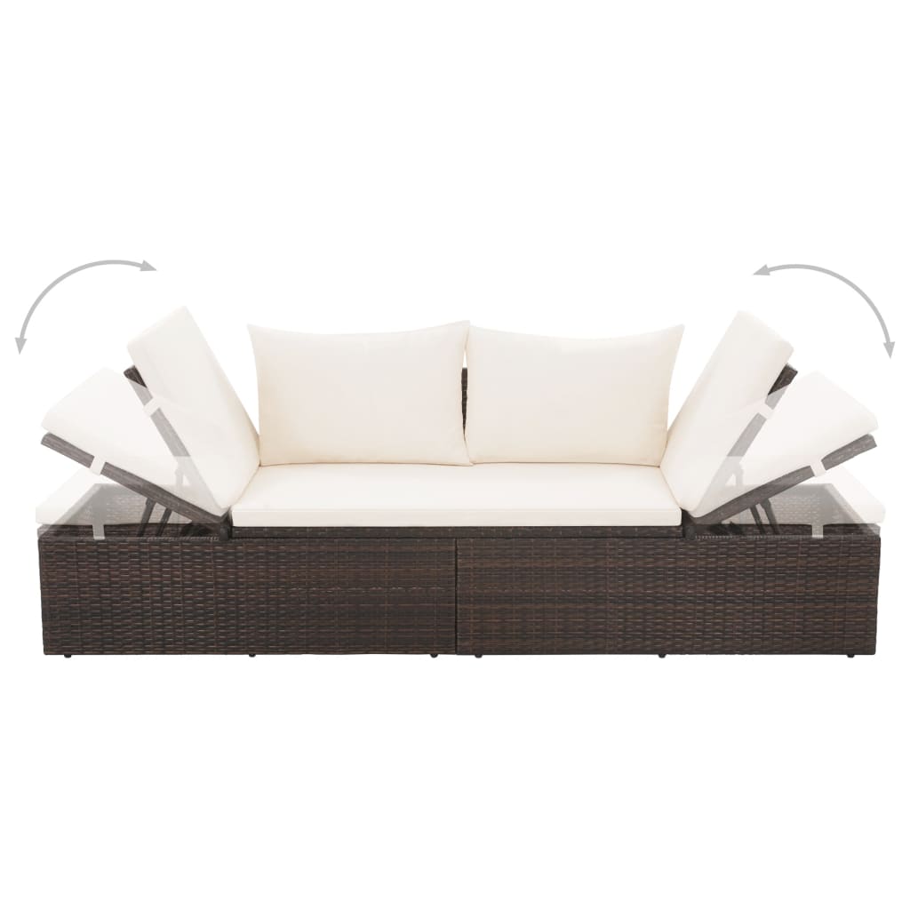 vidaXL Garden Bed Brown 195x60 cm Poly Rattan