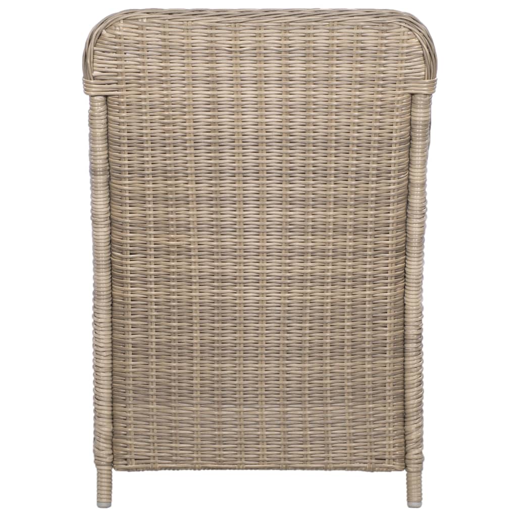 vidaXL Outdoor Chairs with Cushions 2 pcs Poly Rattan Black