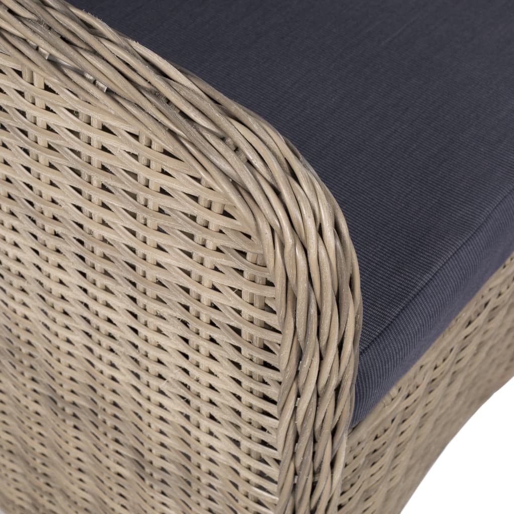 vidaXL Outdoor Chairs with Cushions 2 pcs Poly Rattan Black
