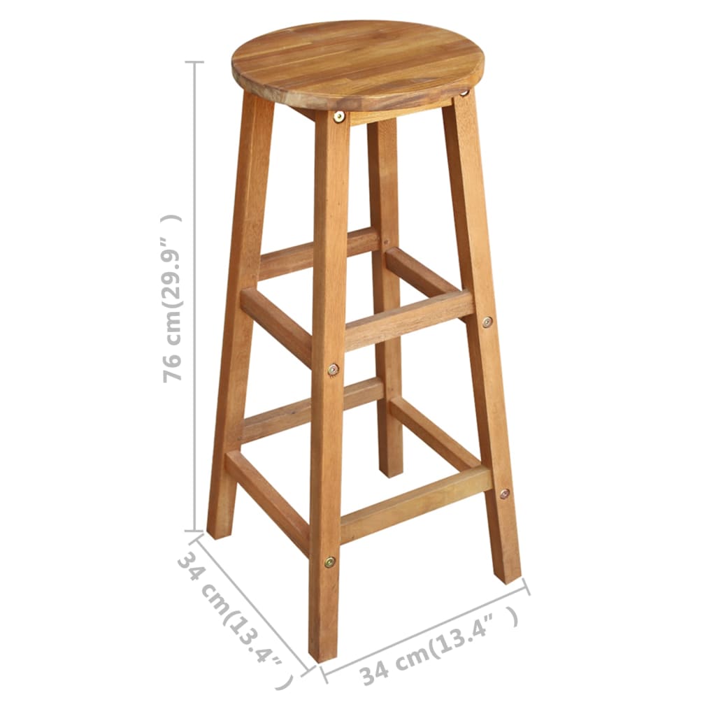 vidaXL Bar Table and Stool Set 5 Pieces Solid Acacia Wood