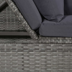 vidaXL Garden Bed Grey 200x60 cm Poly Rattan