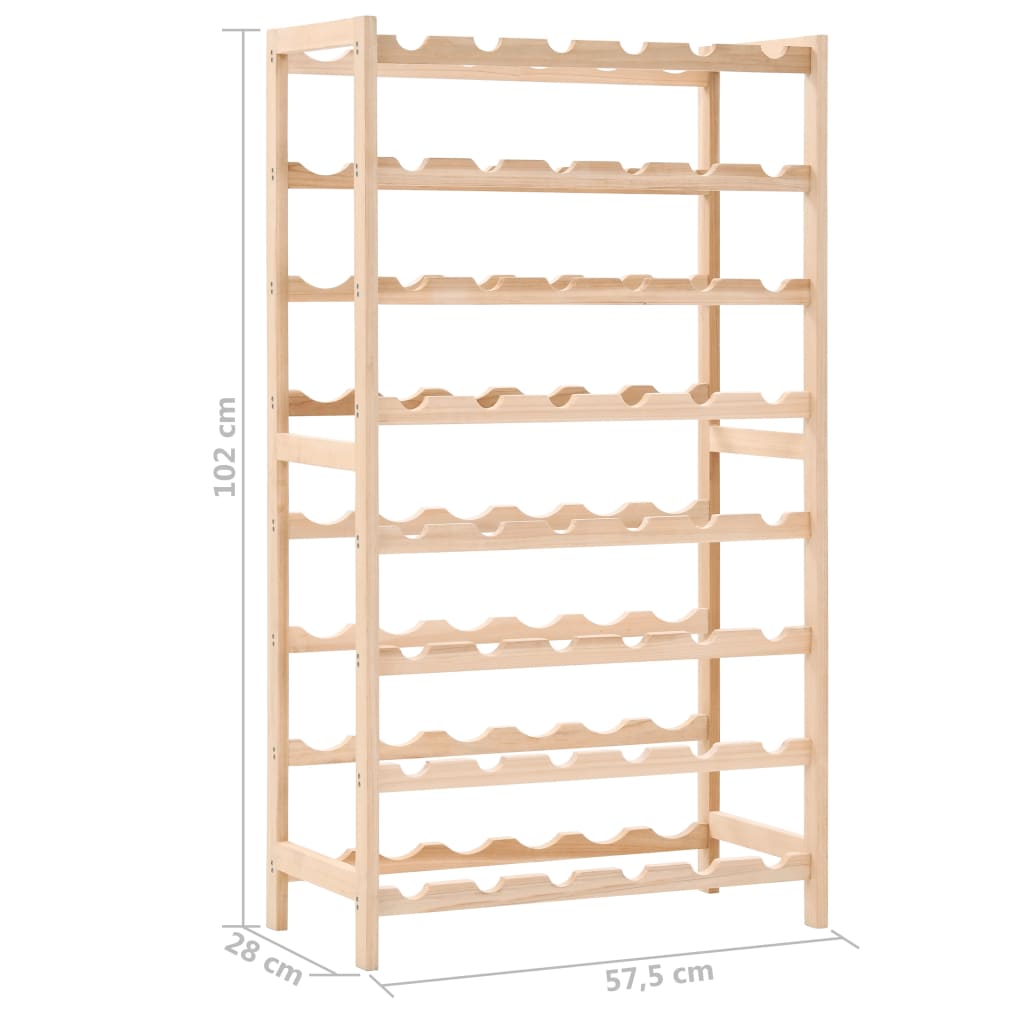 vidaXL Wine Rack Cedar Wood 57.5x28x102 cm