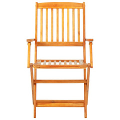 5 Piece Folding Outdoor Dining Set Solid Acacia Wood