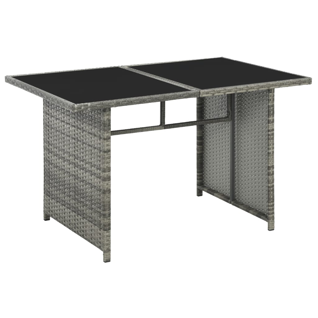 vidaXL 10 Piece Garden Lounge Set with Cushions Poly Rattan Grey