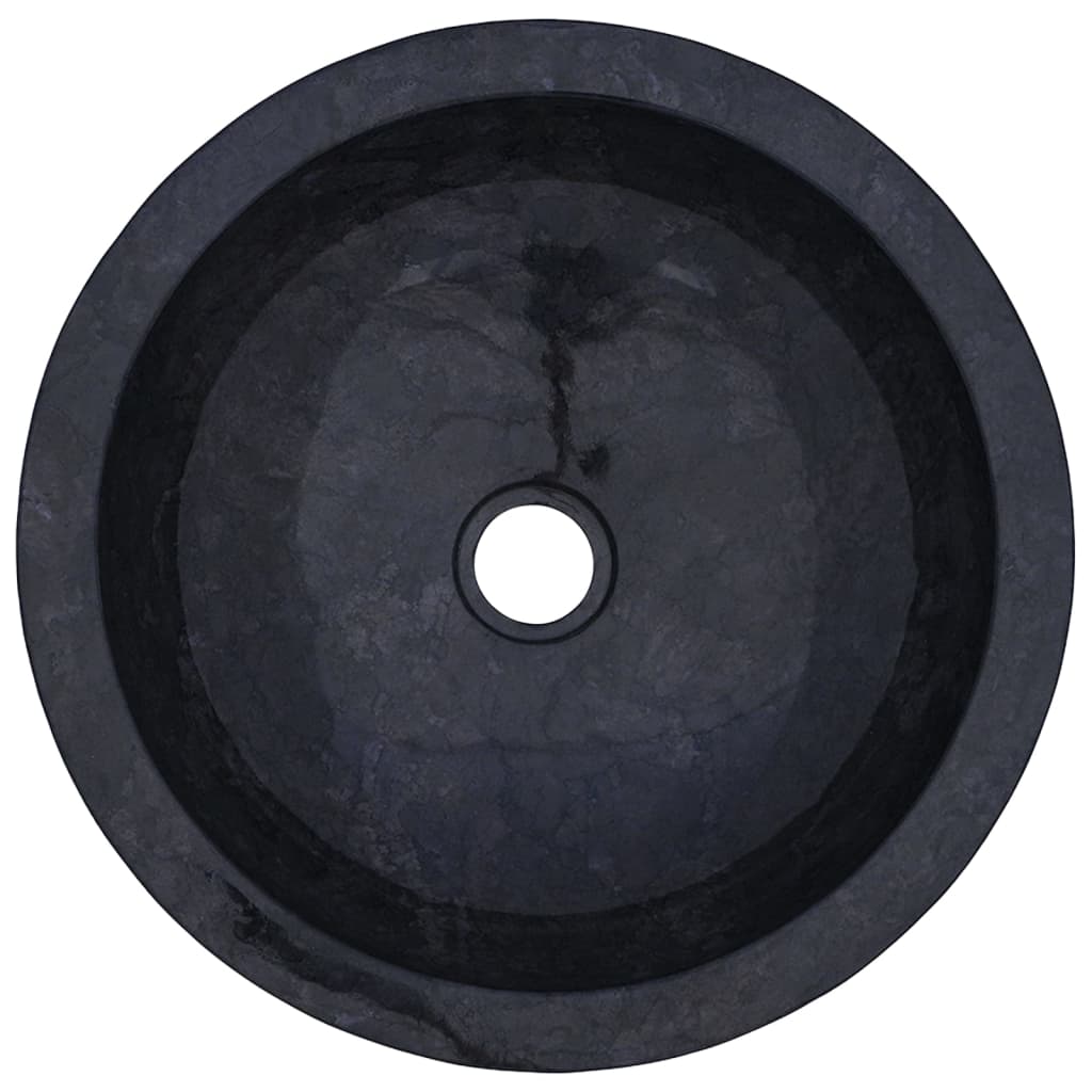 vidaXL Sink 40x12 cm Marble Black